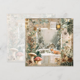 Convite Cozy Winter Deep Cottagecore Scrapbook