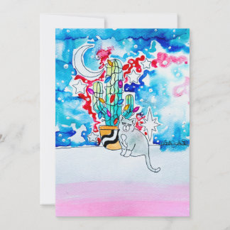 Convite Crabby Cat Holiday Card