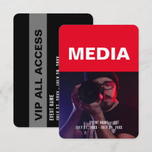 Convite Crachá de ID de evento de passagem de acesso total