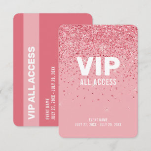 Convite Crachá de Identificação VIP Acesso Total Brilho Ro