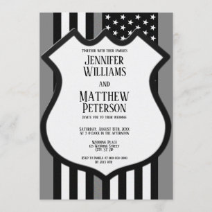 Convite Crachá de linha de Cinza fina