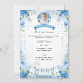 Convite Cradle Ceremony Invitation Card Boy, Naming Day