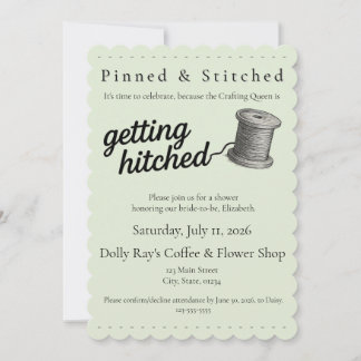 Convite Crafting "Getting Hitched" Sewing Shower Invite