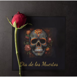 Convite Cranio de Açúcar Regal Bloom, personalizado
