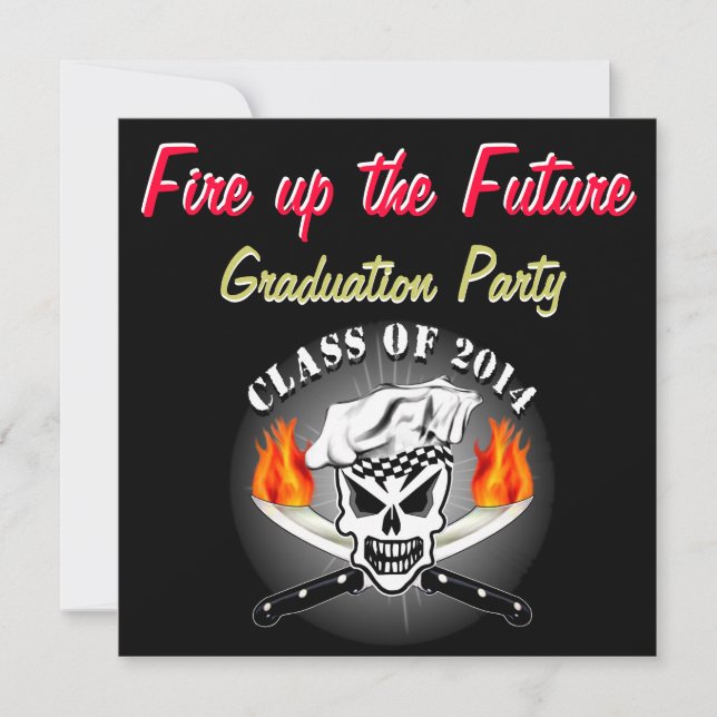 Convite Crânio de Chef 2 (Frente)