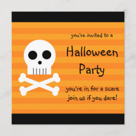 Convite Crânio de Pirata de Festa de Halloween