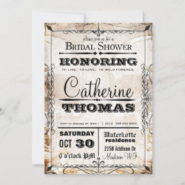 Convite Crânio & Flourishes do vintage que Wedding o