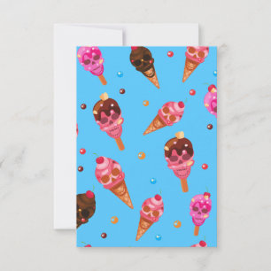 Convite crânios de sorvete de halloween