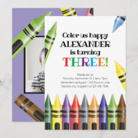 Crayons aniversário de 3 anos Terceira Foto Aniver