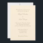 Convite Cream Ivory Brown Plain Simple Weditation<br><div class="desc">Produtos que você pode personalizar com suas imagens ou texto.</div>