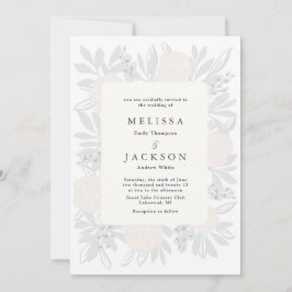 Convite Cream Rosa Wedding