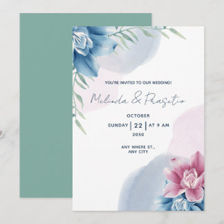 Convite Create Your Own Custom Watercolor with Wedding