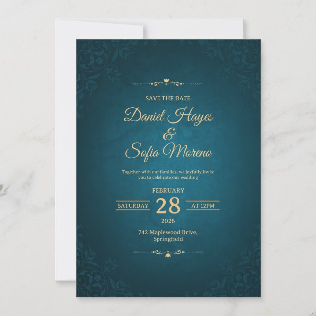 Convite Create Your Own Custom Wedding Invitation Cards (Frente)