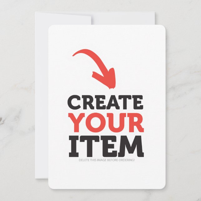 Convite CREATE-YOUR-OWN DIY Custom upload your design (Frente)
