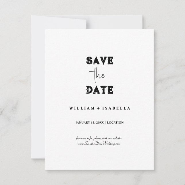 Convite Create your own save the date cards (Frente)