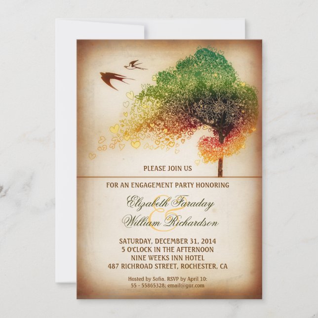 Convite creative engagement party invitations (Frente)