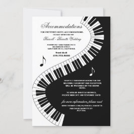 Convite Creative Musicians Piano Keys Casamento