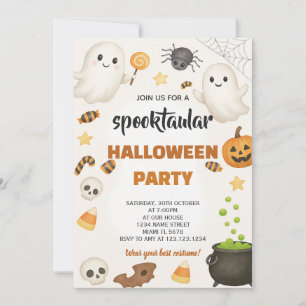 Convite Creepy Halloween Party Card
