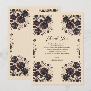 Convite Creme Bege Vintage Xadrez Floral Malinconico