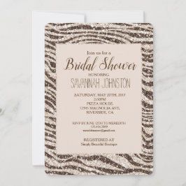 Convite Creme castanho-esbranquiçado Zebra-relva