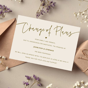 Convite Creme de Atualização de Casamento de Planos de Alt