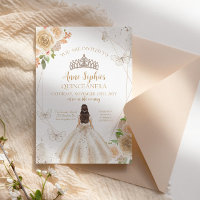 Creme de champanhe Quinceañera Butterfly Tiara