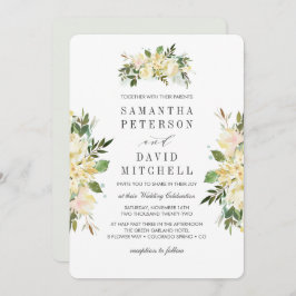 Convite Creme e Cinzas | Casamento Flamental Botânico