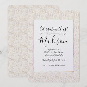 Convite Creme Leopardo
