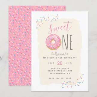 Convite Creme | primeiro aniversario de pinheiro rosado