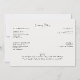 Convite Creme Wedding Details Enclosure