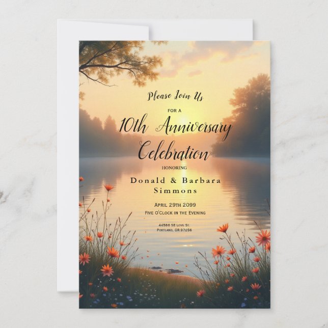 Convite Crepúsculo à Beira do Lago Murmúrios junto à Água (Frente)