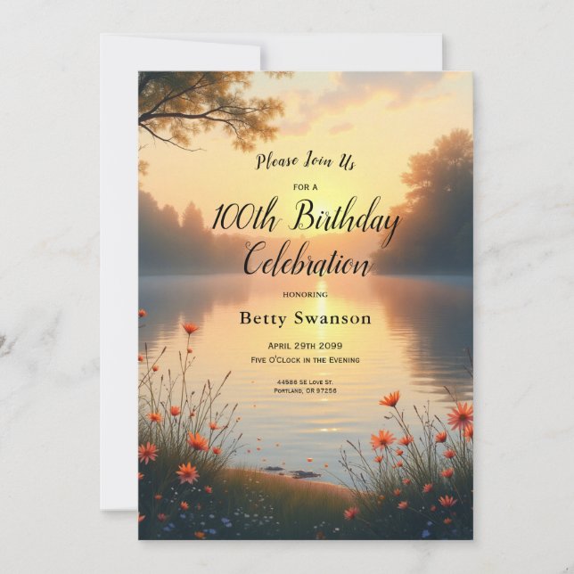 Convite Crepúsculo à Beira do Lago Murmúrios junto à Água (Frente)