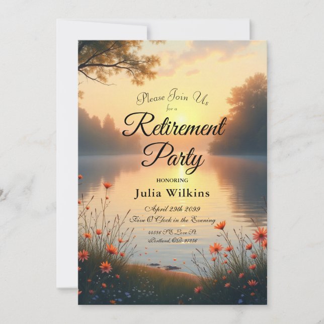 Convite Crepúsculo à Beira do Lago Murmúrios junto à Água (Frente)