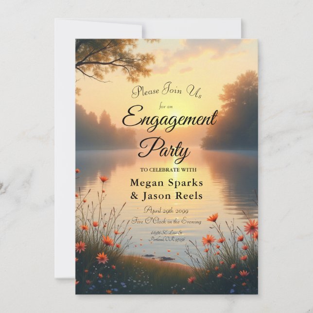 Convite Crepúsculo à Beira do Lago Murmúrios junto à Água (Frente)