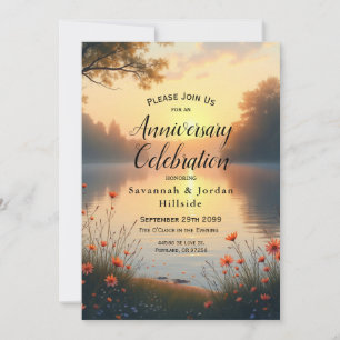 Convite Crepúsculo à Beira do Lago Sussurros junto à Água