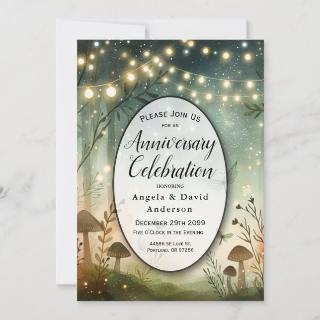 Convite Crepúsculo Sussurros da Floresta (Frente)