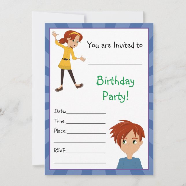 Convite Crescendo com Abbey e Sam Invtions (Frente)