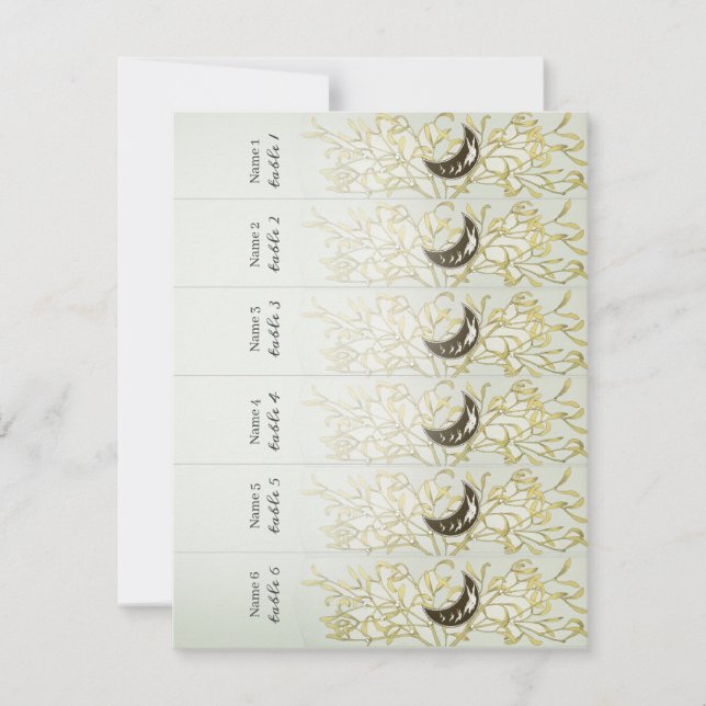 Convite Crescent Moon Mistletooe Janto de Natal Festivo (Frente)