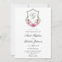 Crest Floral Rosa Casamento