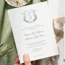 Crestão de Monograma Floral Elegante para Casament
