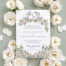 Crestas Florais Monogramáticas para Casamento em V