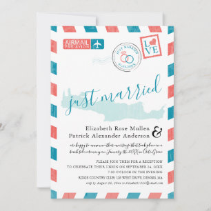 Convite Creta Grécia Antiga Correio Aéreo Pós Casamento