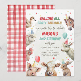 Convite Criador De Animais Chamando Animais De Festa Anive