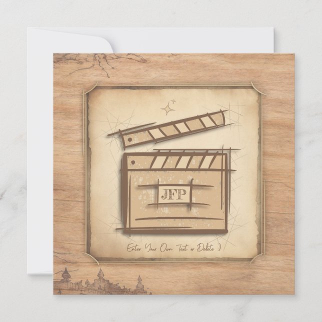 Convite Criador de filmes, ator, diretor de cinema, ideia  (Frente)