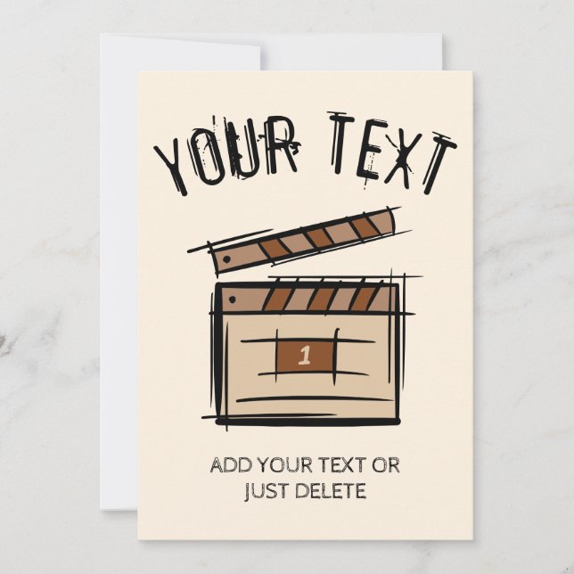 Convite Criador de filmes, ator, diretor de cinema, ideia  (Frente)