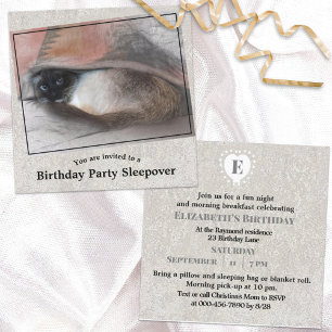 Convite Criança: Costume Aniversário Siamese Kitten Sleepo