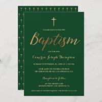 Criança Dourada Verde Personalizada Batismo