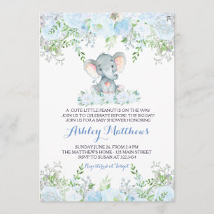 Convite criança Elefante bebê - Chamadas