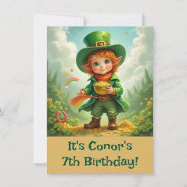 Convite Criança Feliz Duende do Dia de São Patrício