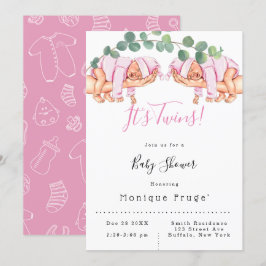 Convite Criança no braço da Mamãe É Chá de fraldas dos gêm